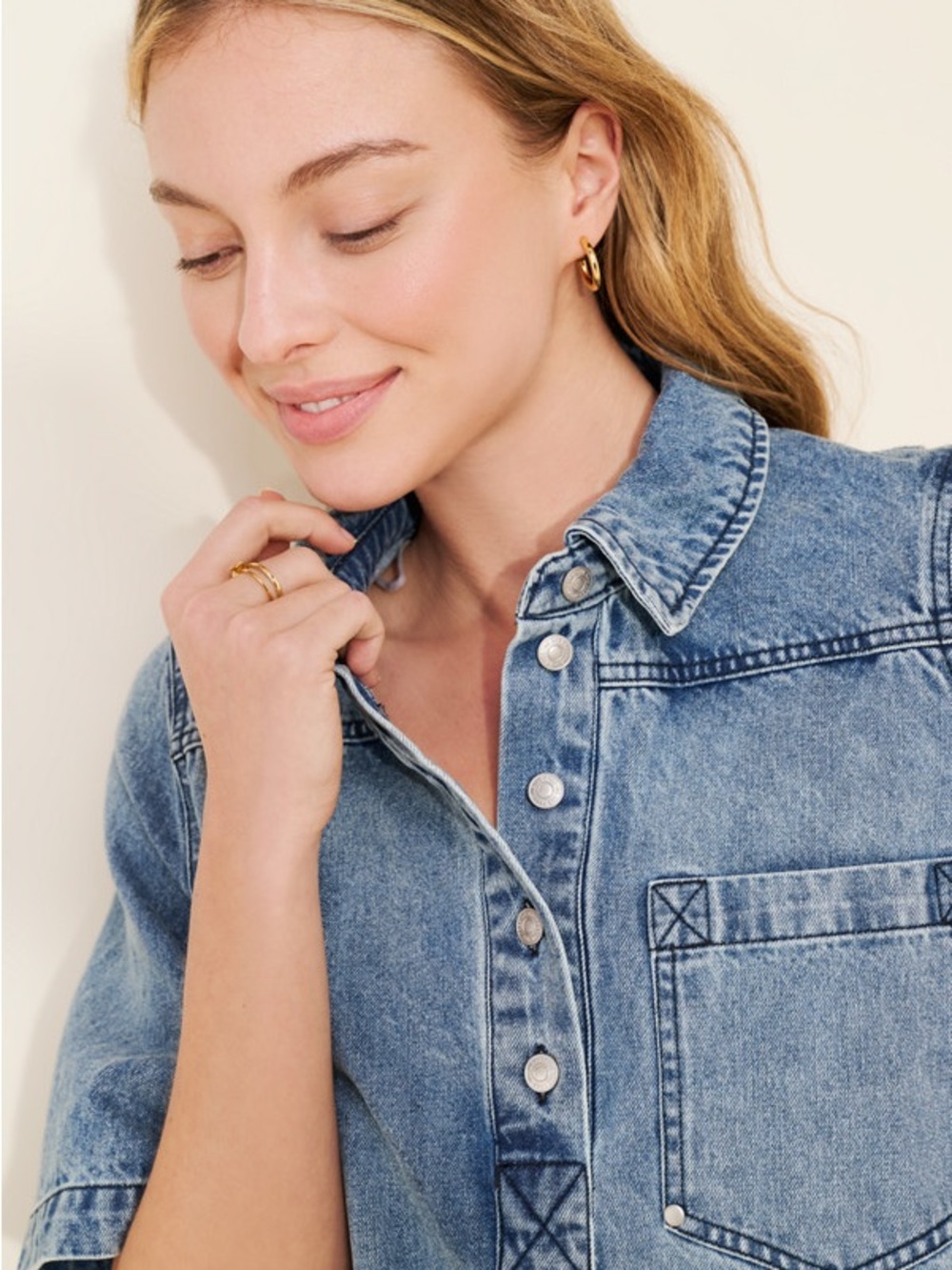 Free People Remino Denim Mini Dress - Picture 2 of 12